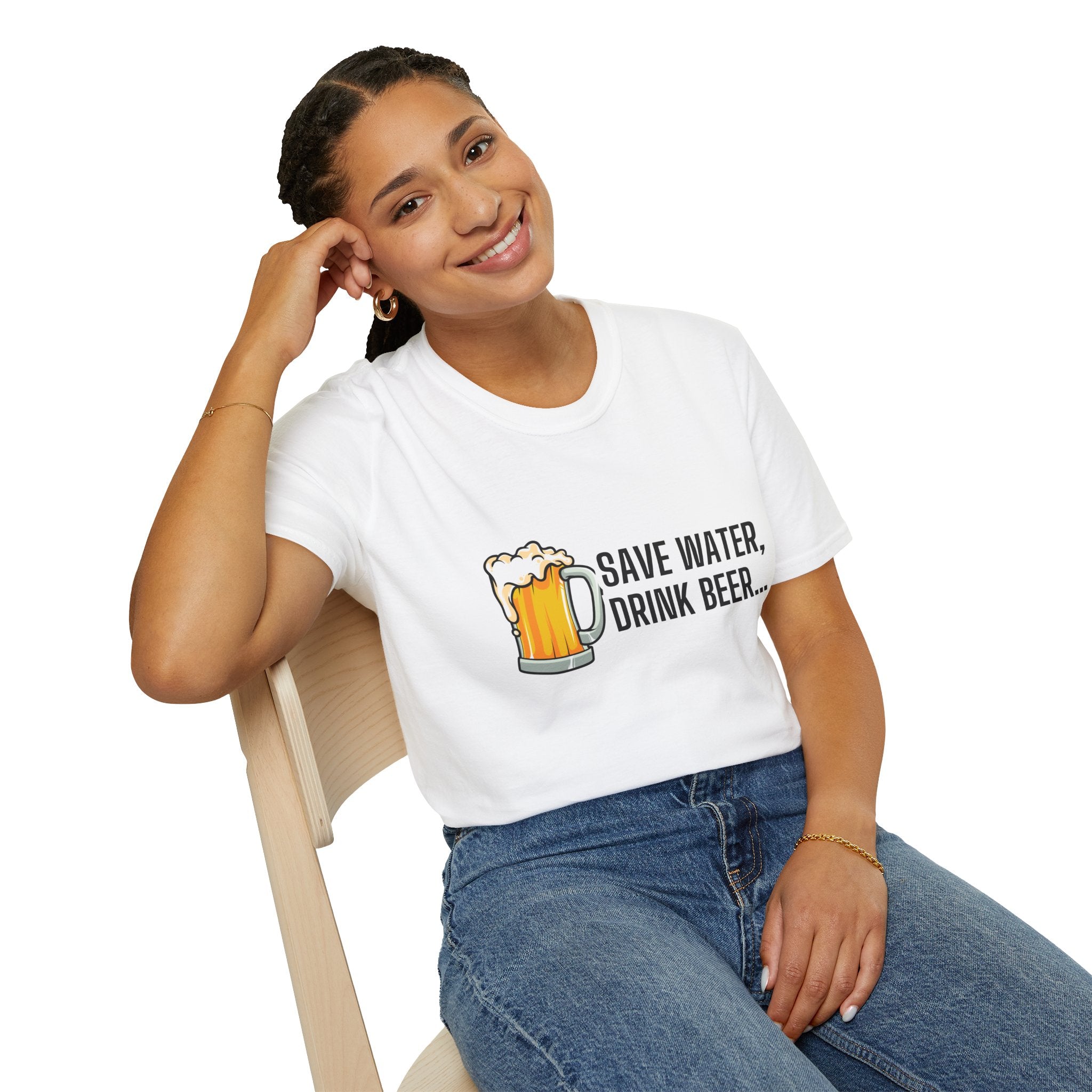 Beer T-Shirt — "Save Water, Drink Beer" Graphic Tee