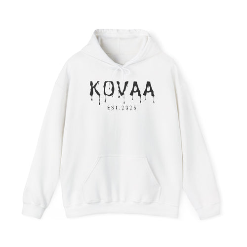 KOVAA Drip Logo Hoodie — Streetwear Graphic Pullover (Est. 2025)