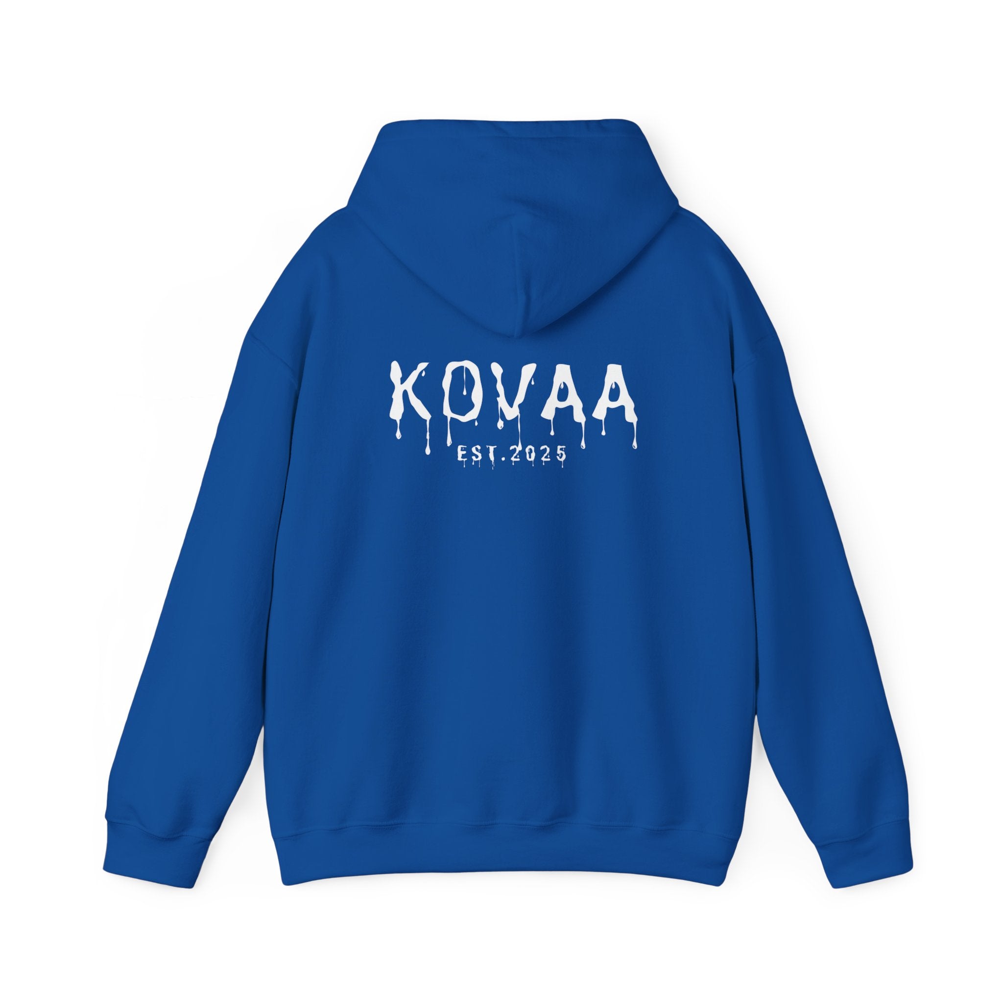 KOVA Minimal Logo Hoodie — White Branded Pullover