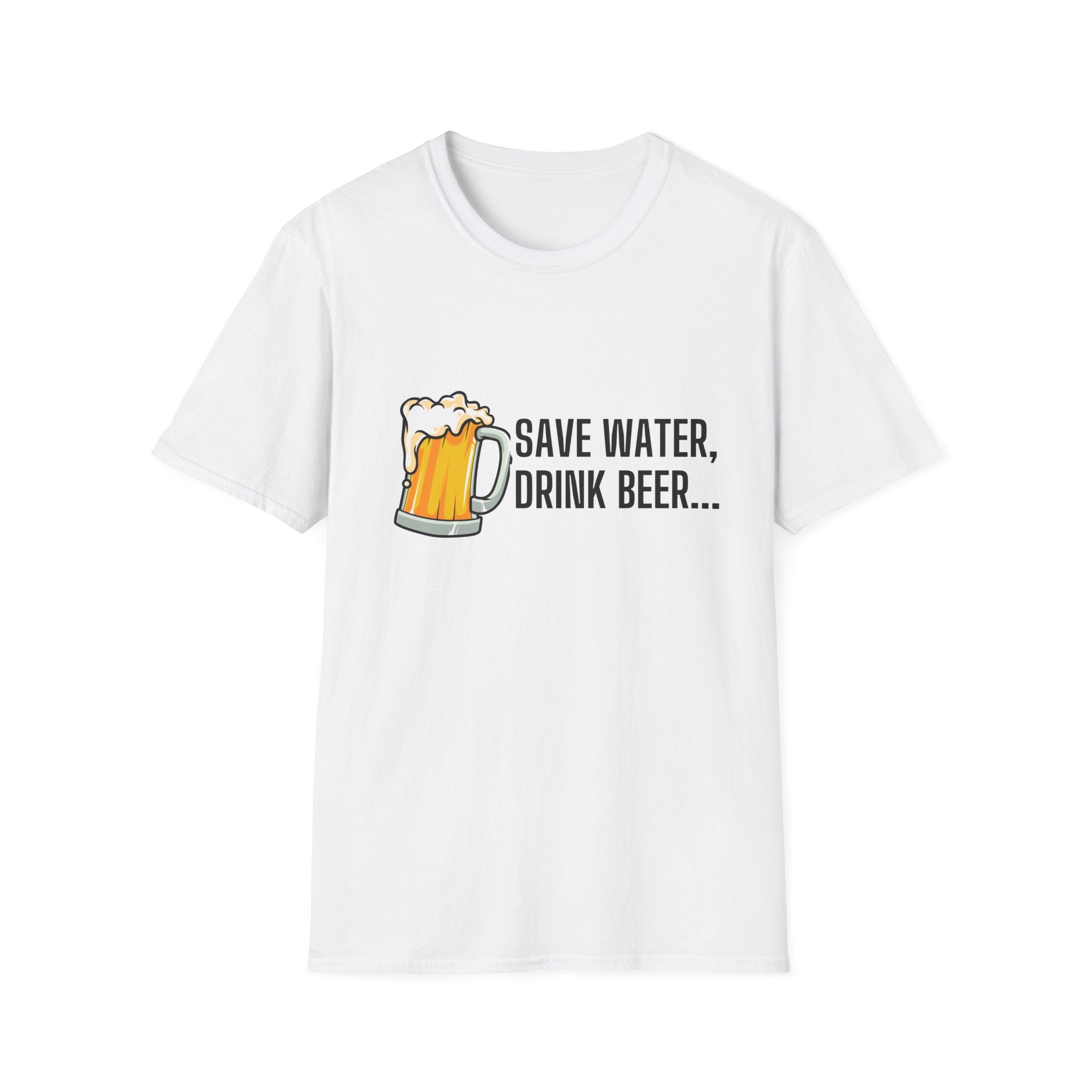 Beer T-Shirt — "Save Water, Drink Beer" Graphic Tee
