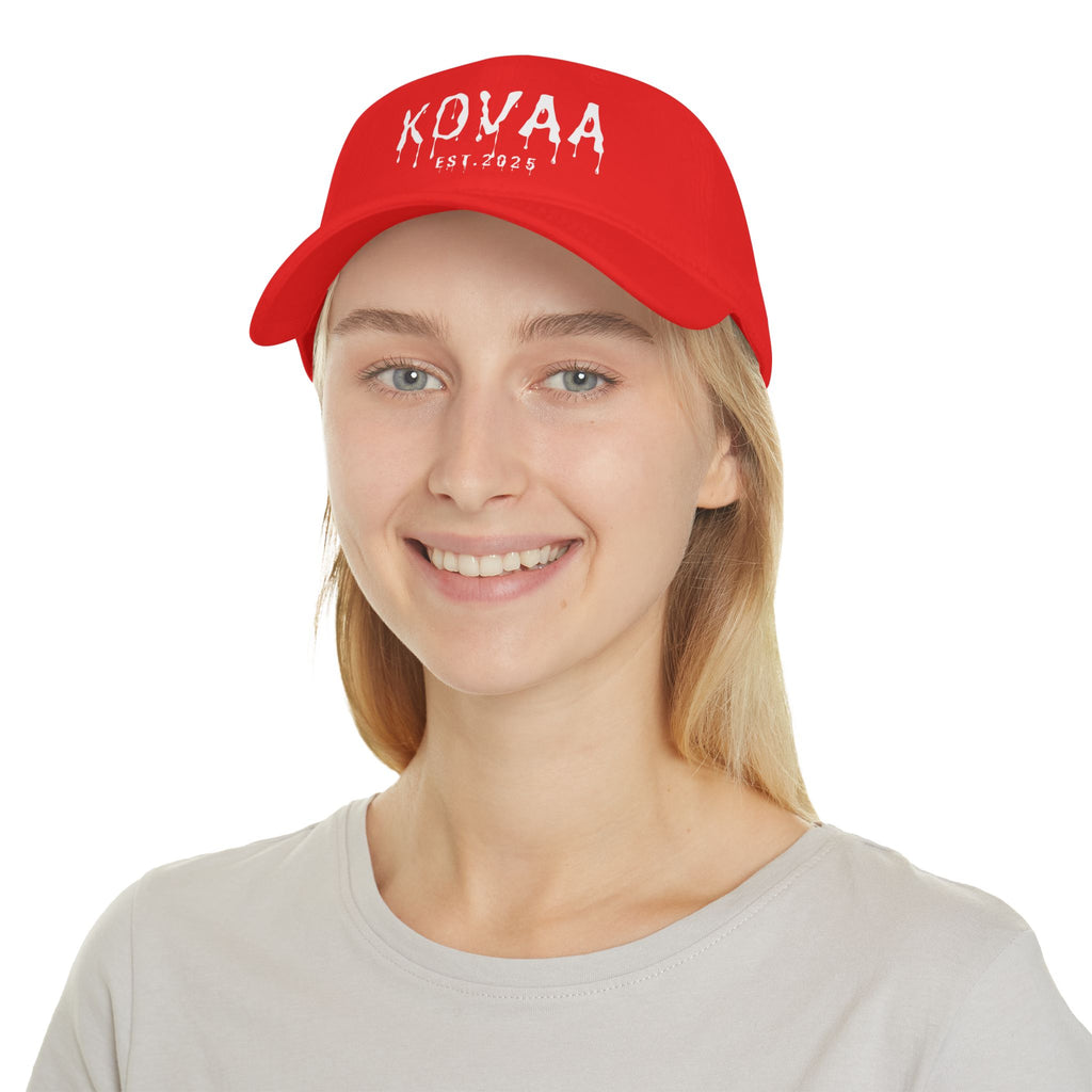 KOVA Embroidered Baseball Cap — Low Profile Red Hat