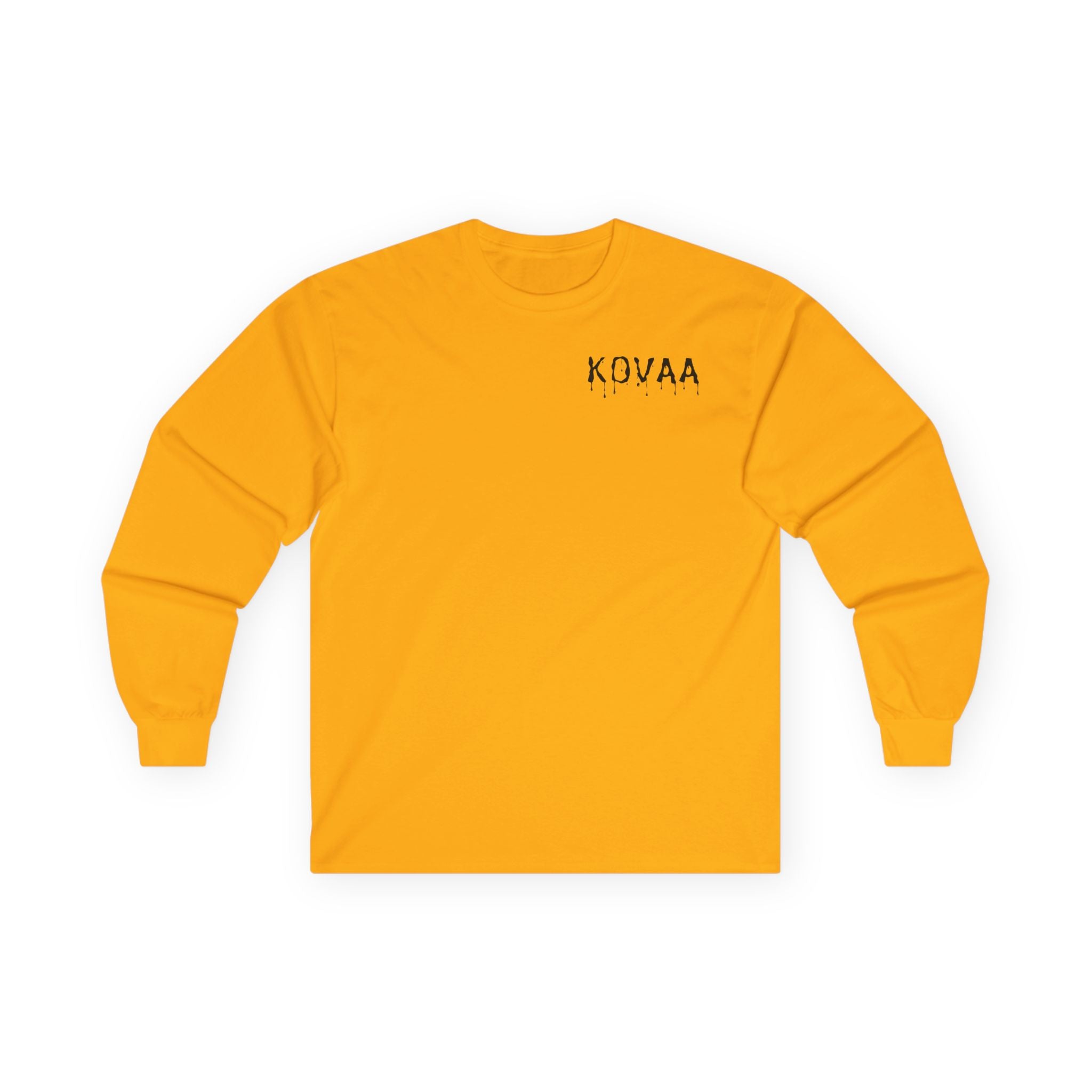 KOVAA Drip Logo Long Sleeve Tee — Est. 2025 Streetwear