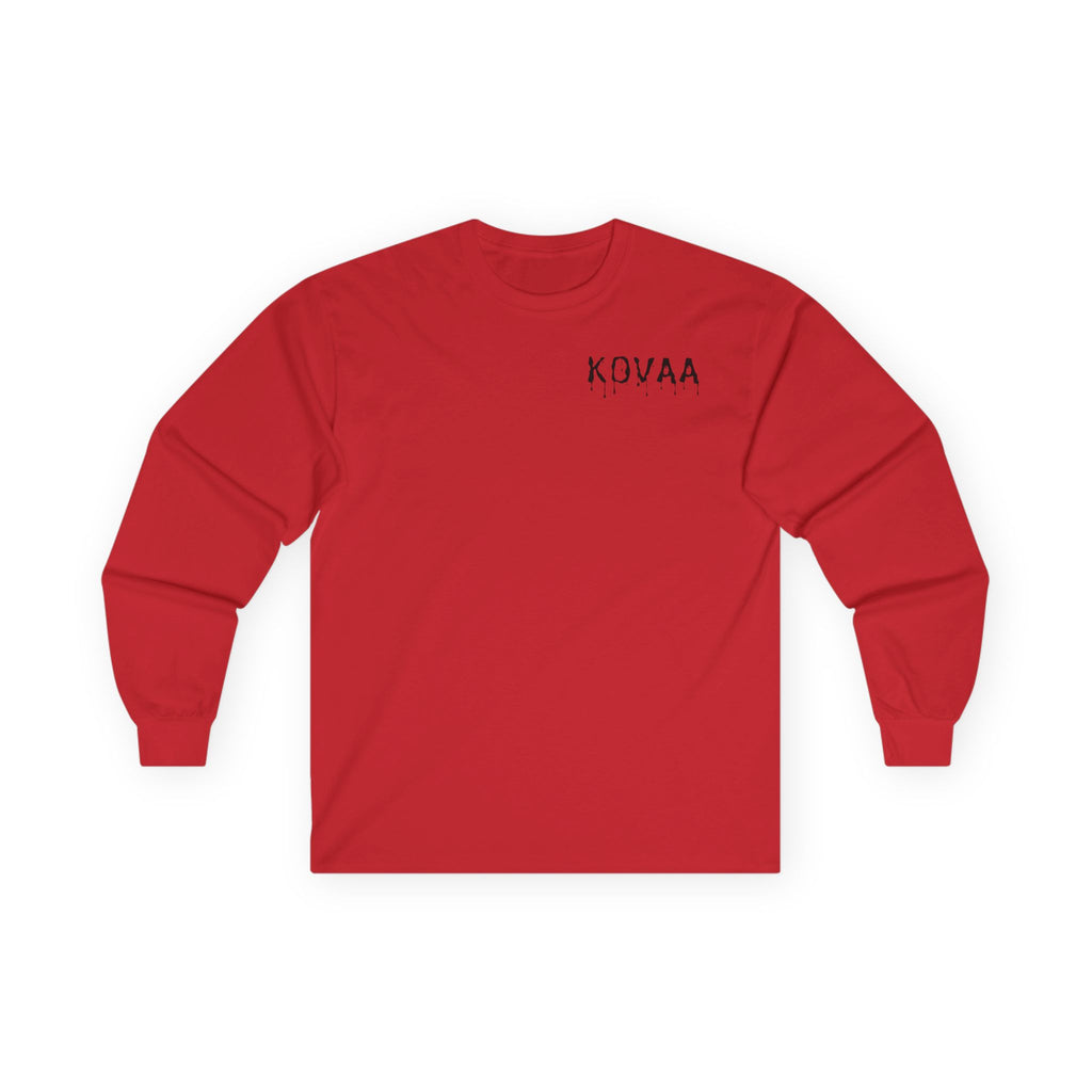 KOVAA Drip Logo Long Sleeve Tee — Est. 2025 Streetwear