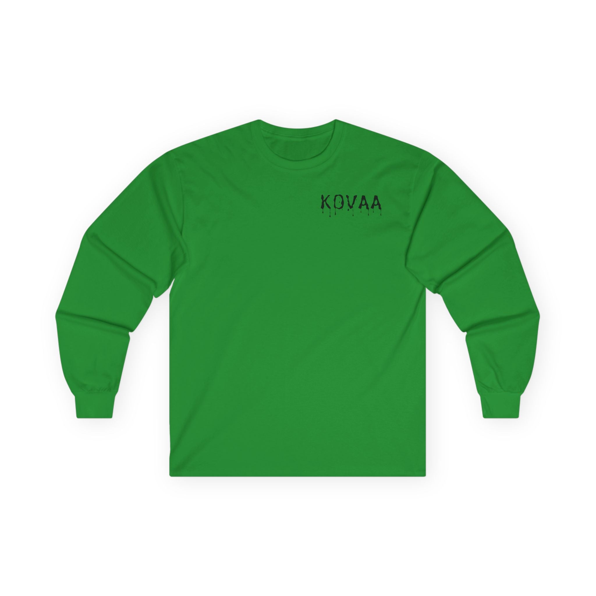 KOVAA Drip Logo Long Sleeve Tee — Est. 2025 Streetwear