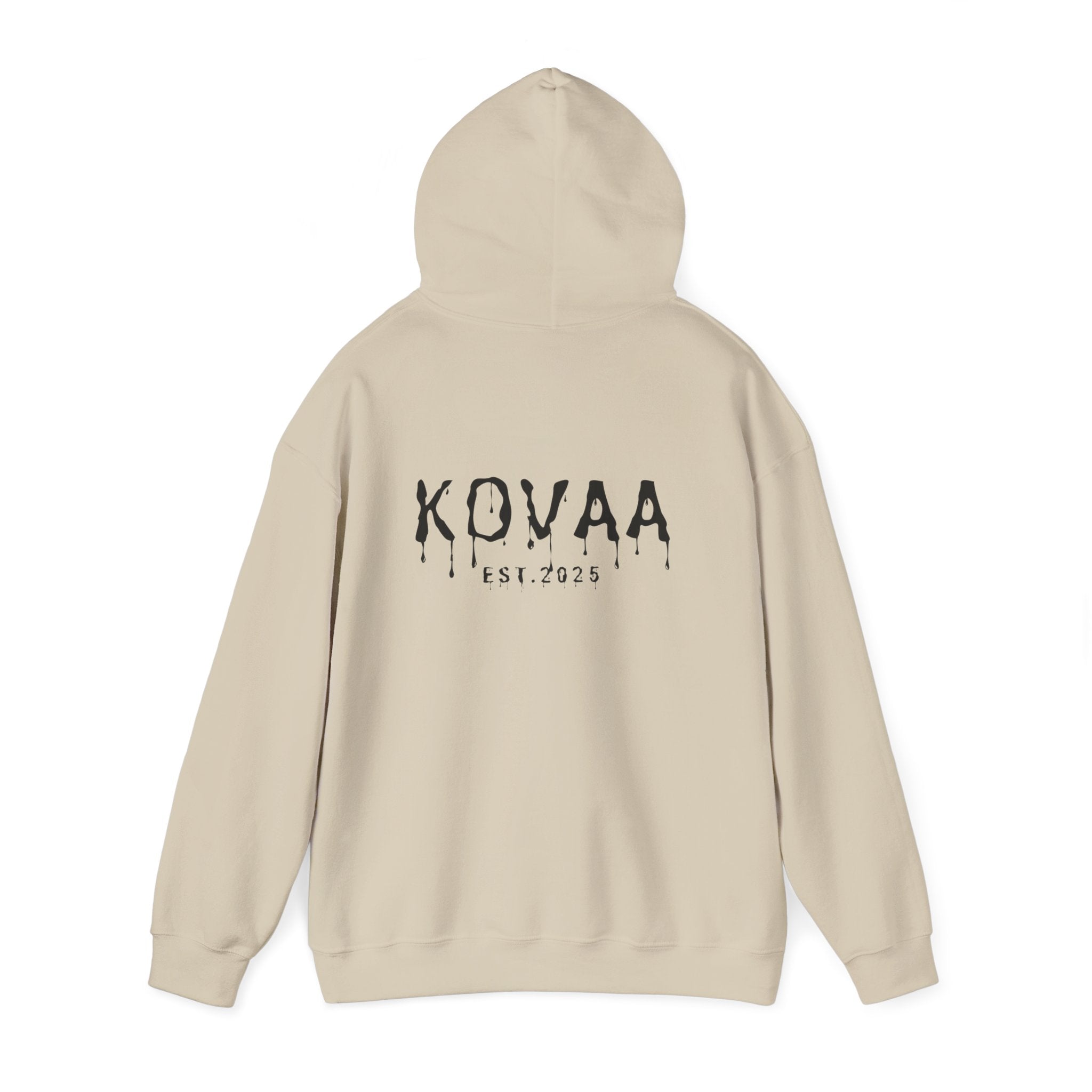 KOVA Minimal Logo Hoodie — White Branded Pullover