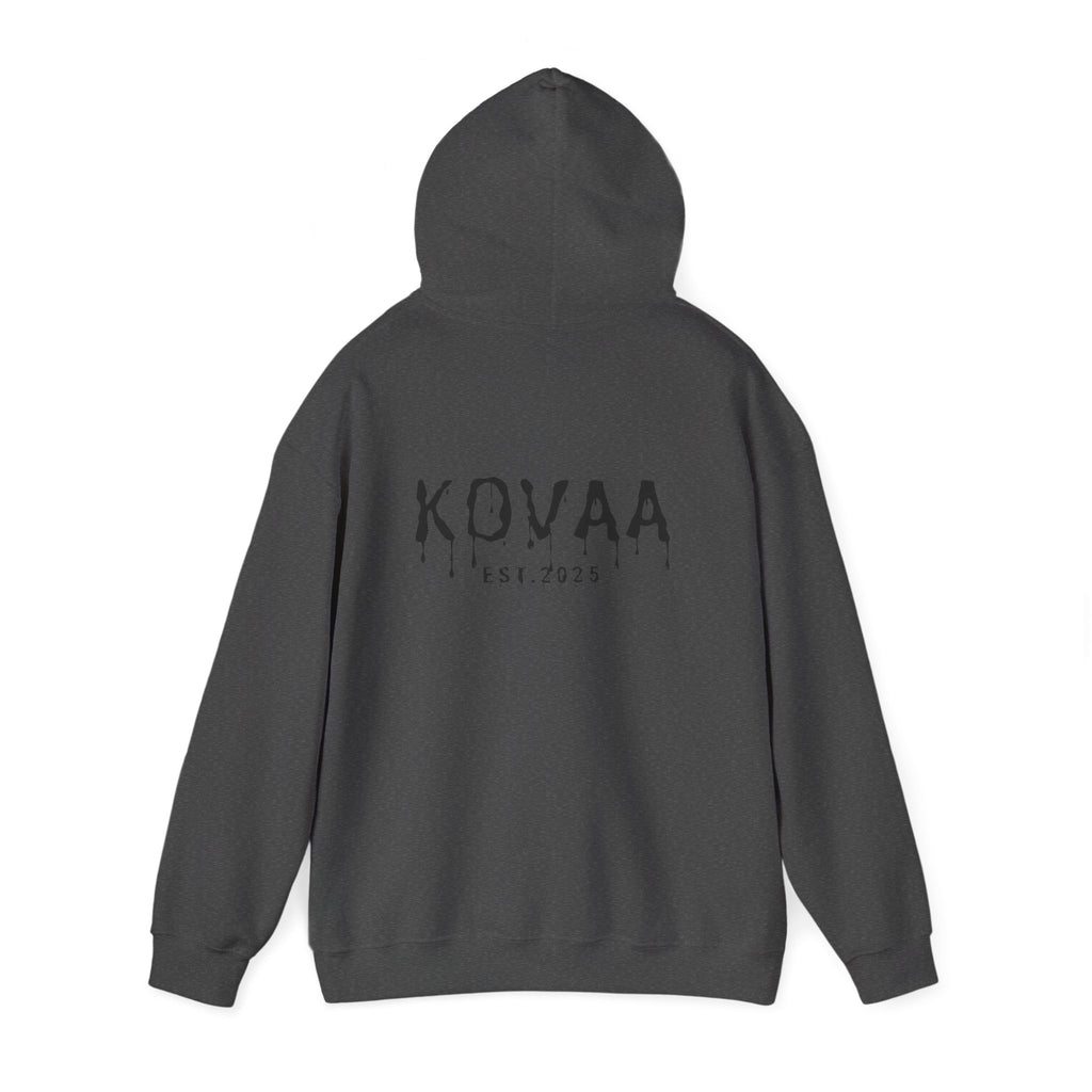 KOVA Minimal Logo Hoodie — White Branded Pullover