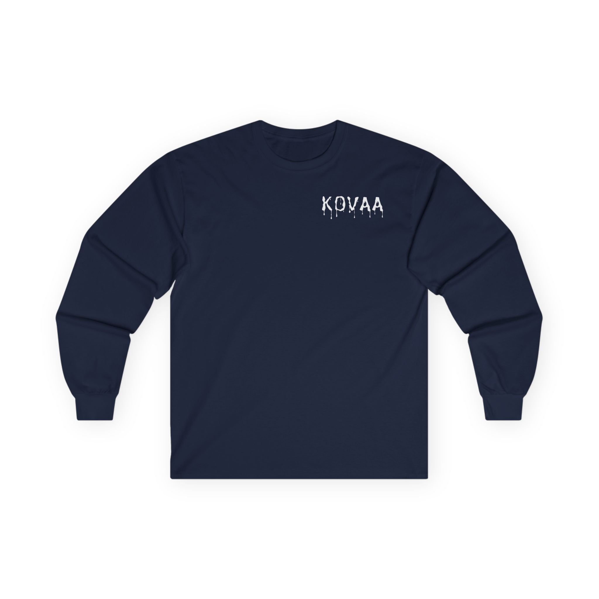 KOVAA Drip Logo Long Sleeve Tee — Est. 2025 Streetwear