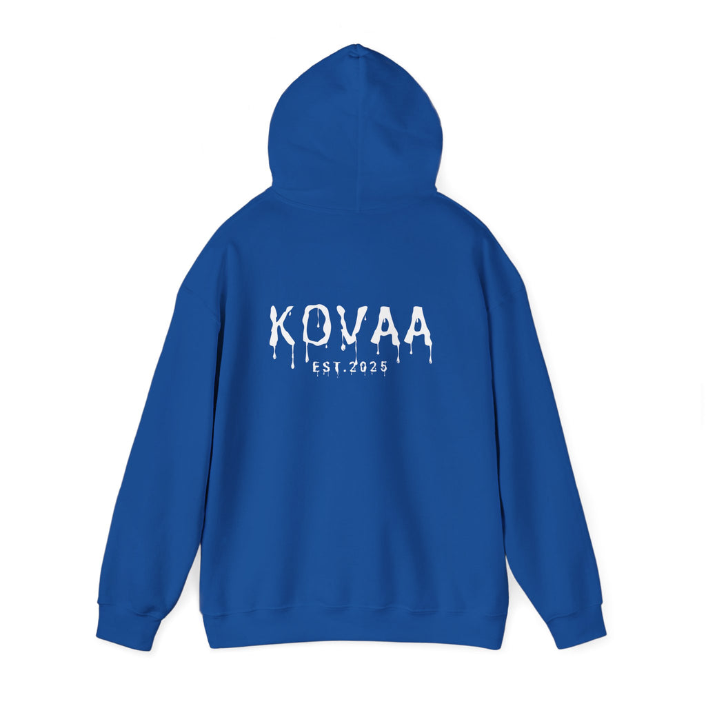 KOVA Minimal Logo Hoodie — White Branded Pullover