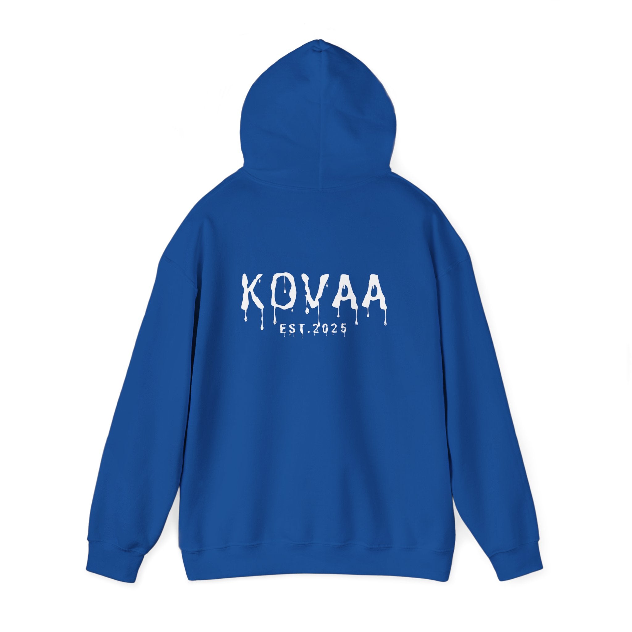 KOVA Minimal Logo Hoodie — White Branded Pullover