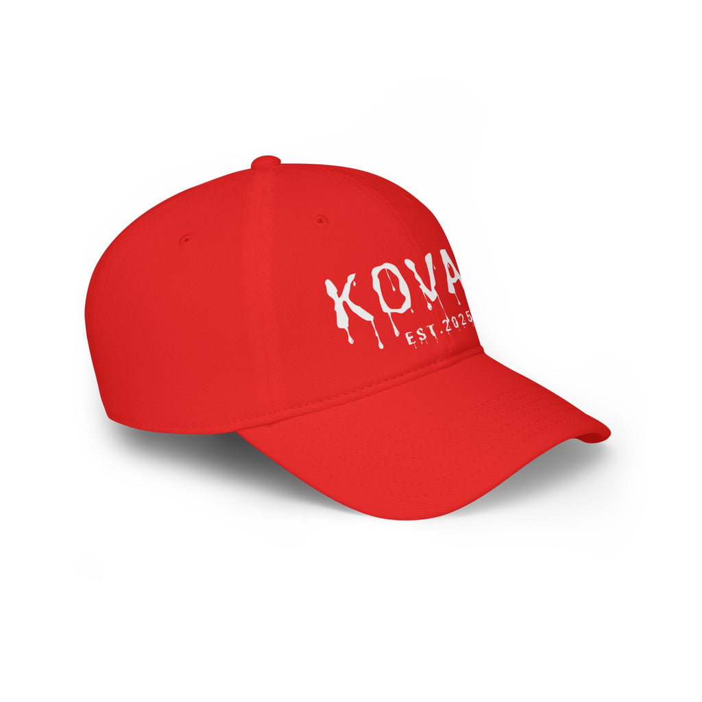 KOVA Embroidered Baseball Cap — Low Profile Red Hat