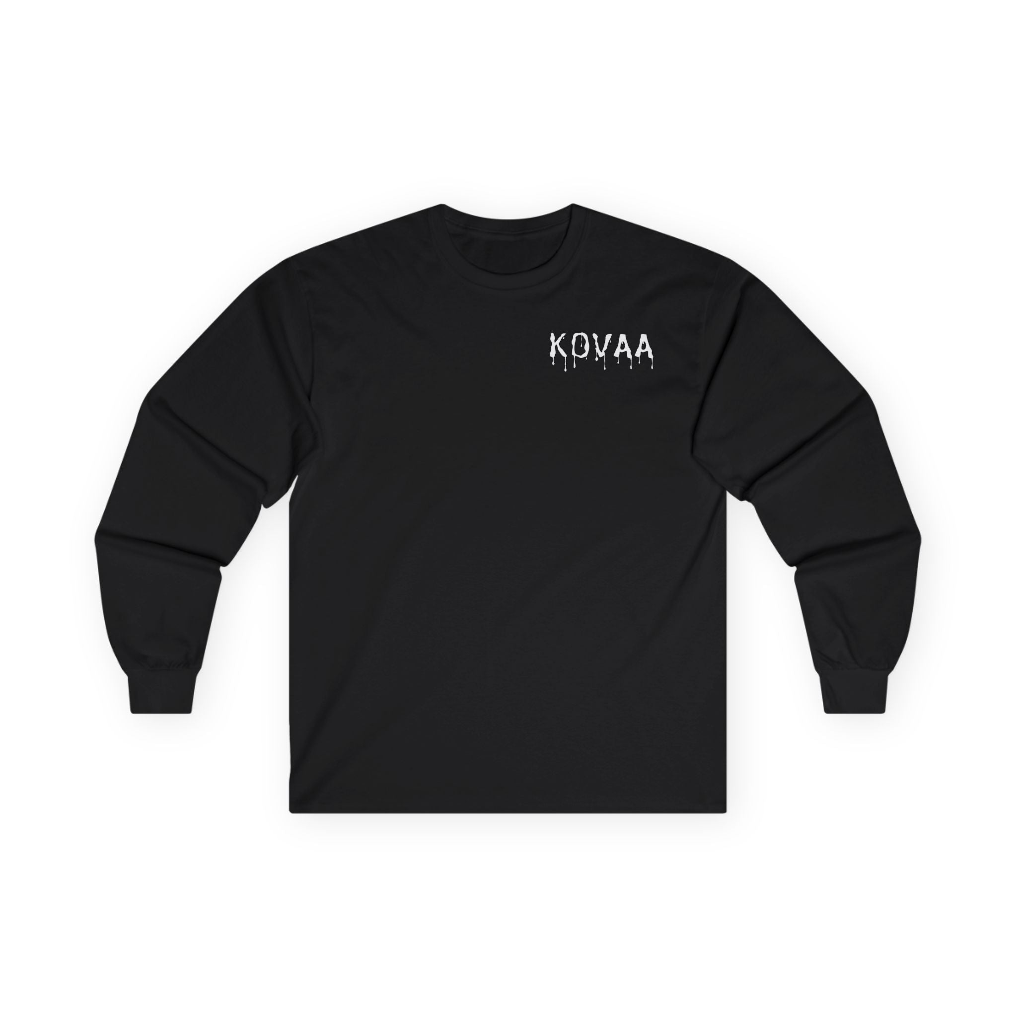KOVAA Drip Logo Long Sleeve Tee — Est. 2025 Streetwear