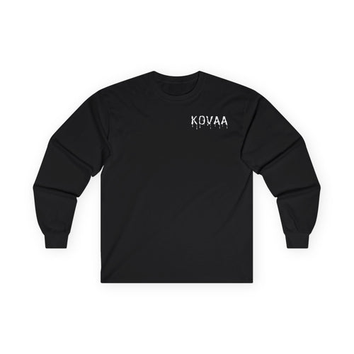 KOVAA Drip Logo Long Sleeve Tee — Est. 2025 Streetwear