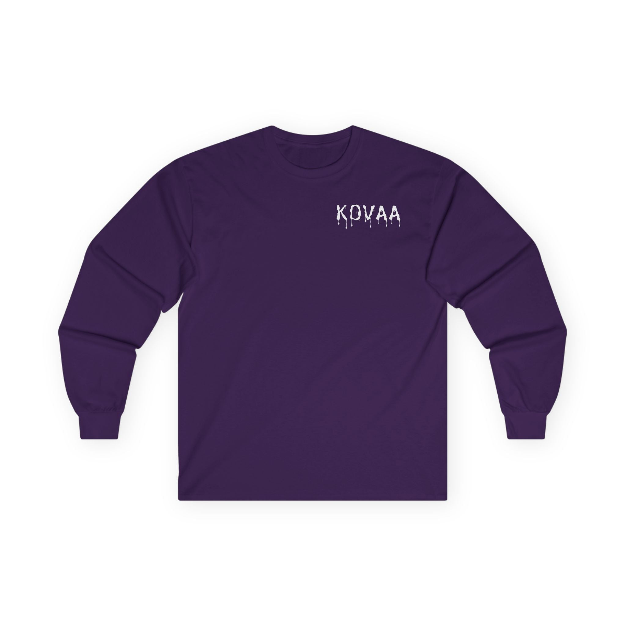KOVAA Drip Logo Long Sleeve Tee — Est. 2025 Streetwear