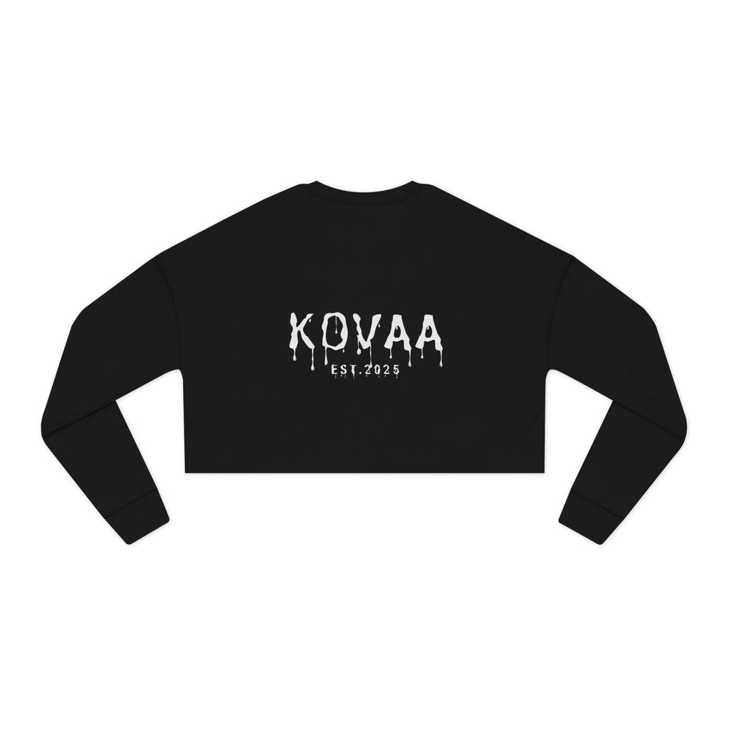 KOVAA Drip Logo Cropped Sweatshirt — Women's Trendy Streetwear