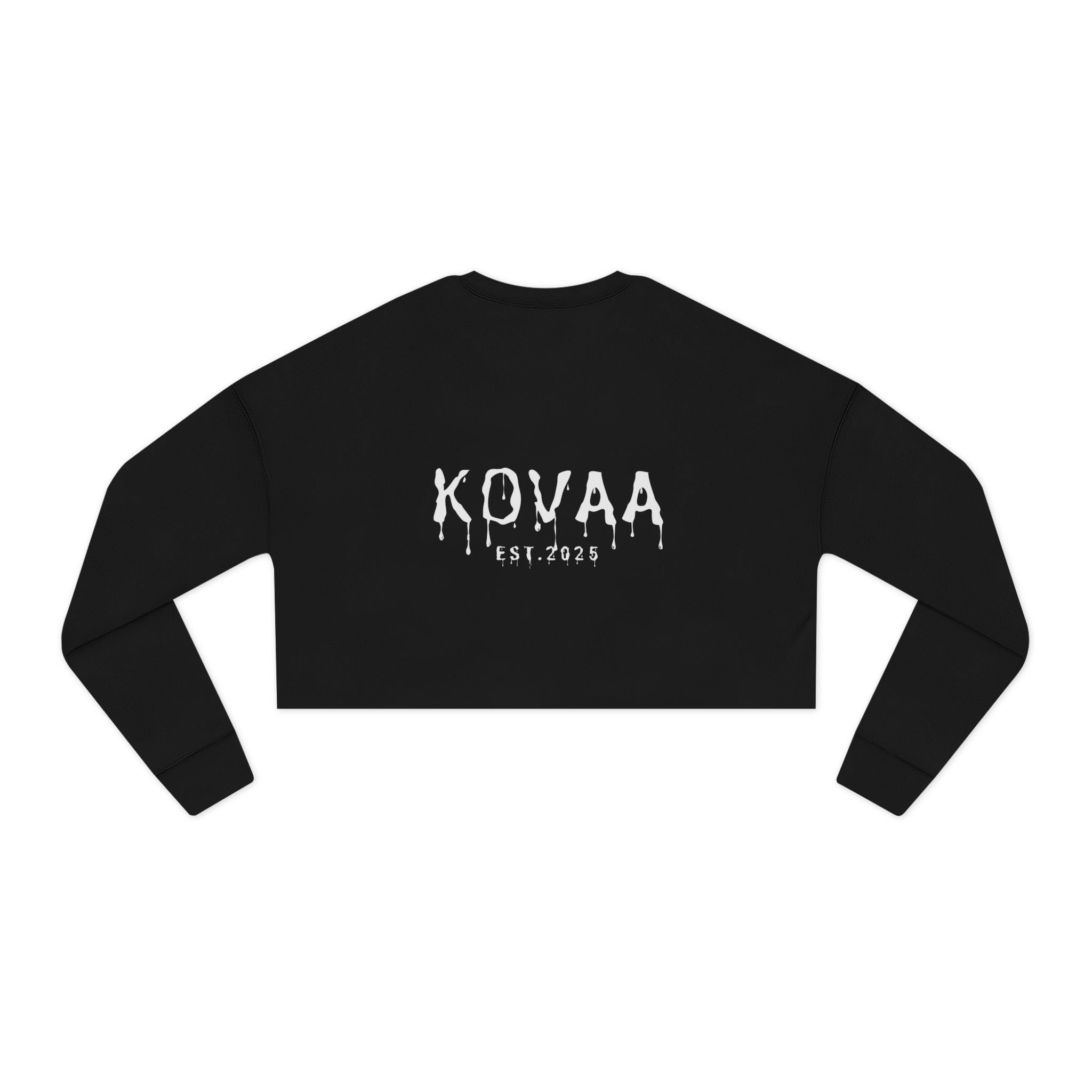 KOVAA Drip Logo Cropped Sweatshirt — Women's Trendy Streetwear