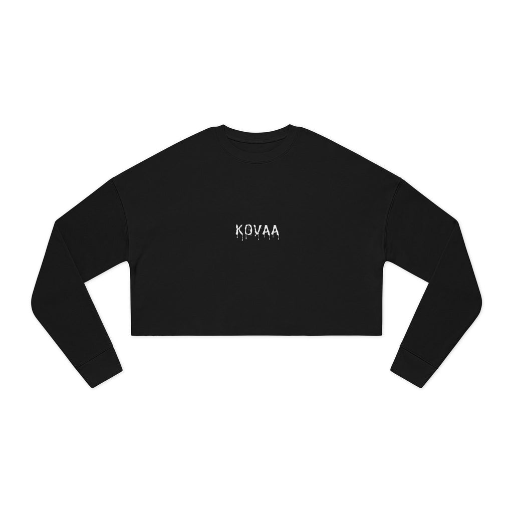 KOVAA Drip Logo Cropped Sweatshirt — Women's Trendy Streetwear
