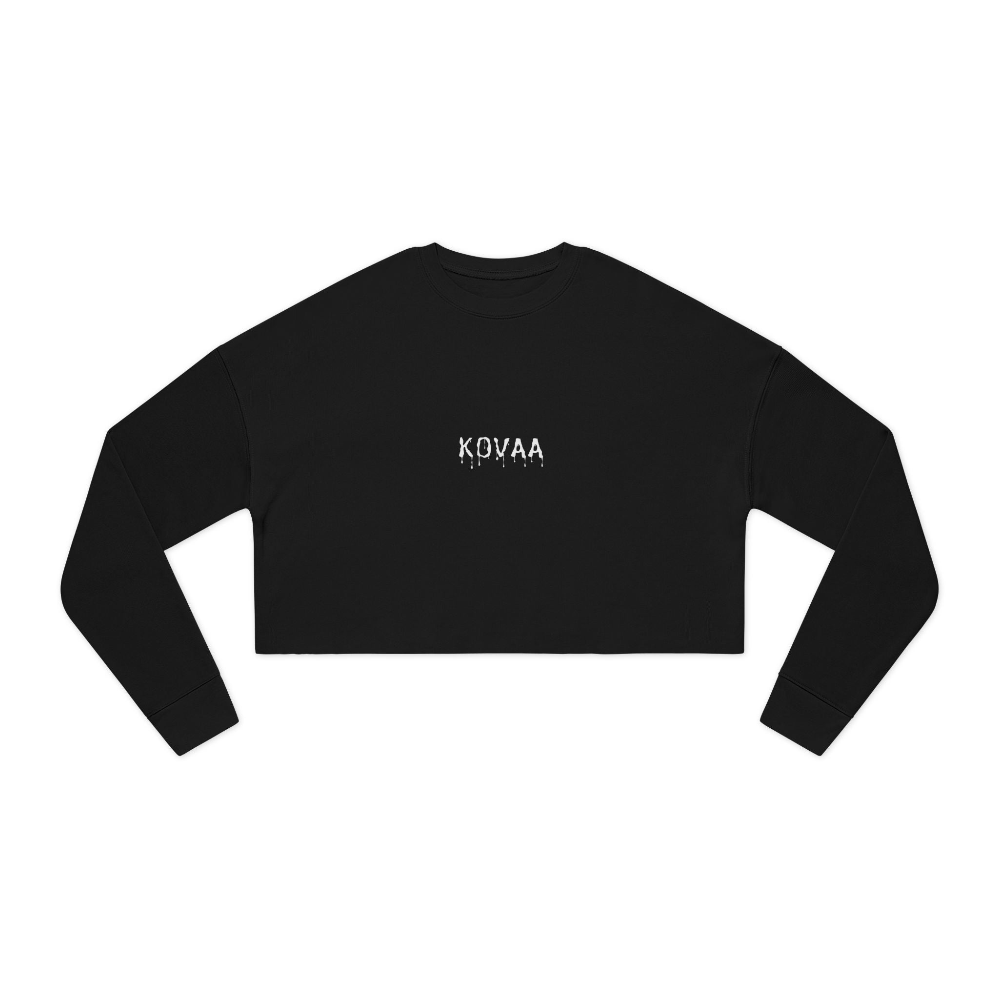 KOVAA Drip Logo Cropped Sweatshirt — Women's Trendy Streetwear